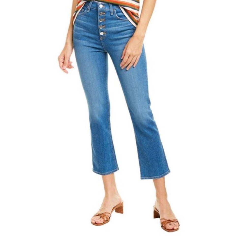 VERONICA BEARD Carly High Rise Crop Flare Jeans size 30/10
